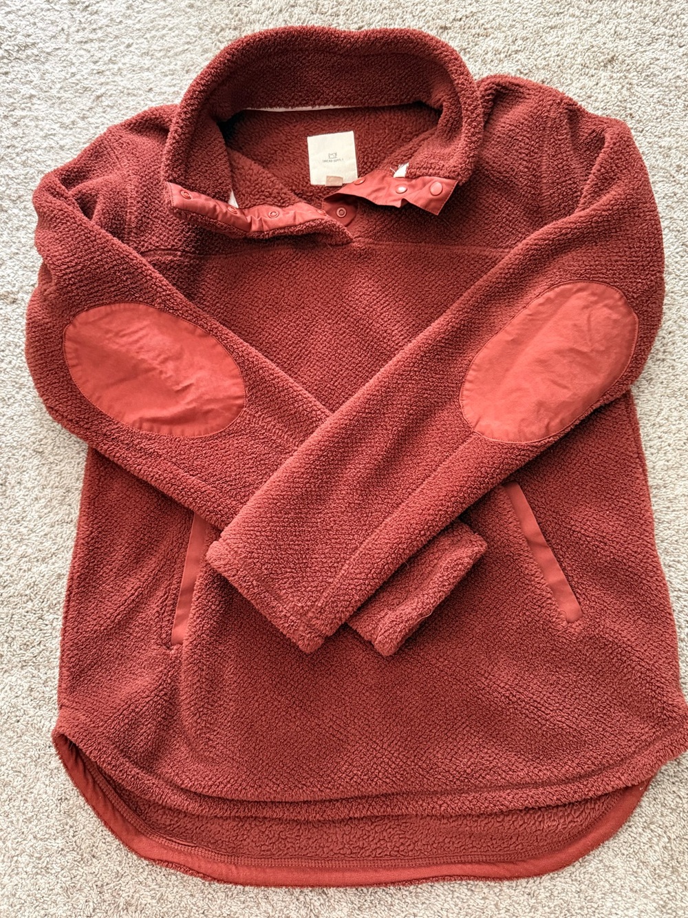 Thread & Supply Burnt Orange Sherpa Snap Jacket